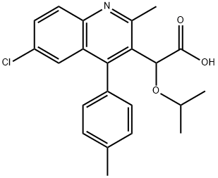 [6-Chloro-2-methyl-4-(4-methylphenyl)-3-quinolinyl](isopropoxy)acetic acid Struktur