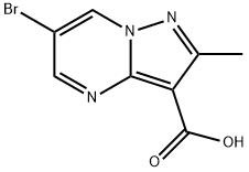 Pyrazolo[1,5-a]pyrimidine-3-carboxylic acid, 6-bromo-2-methyl- Struktur