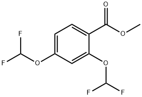 Benzoic acid, 2,4-bis(difluoromethoxy)-, methyl ester Struktur