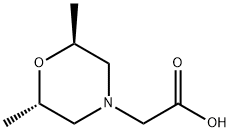 4-Morpholineacetic acid, 2,6-dimethyl-, trans- (9CI) Structure