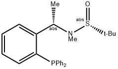 S(R)]-N-[(1S)-1-[2-(Diphenylphosphino)phenyl]ethyl]-N,2-dimethyl-2-propanesulfinamide Struktur