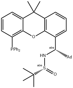 [S(R)]-N-((1S)-(Adamantan-1-yl)(5-(diphenylphosphanyl)-9,9-dimethyl-9H-
xanthen-4-yl)methyl)-2-methyl-2-propanesulfinamide Struktur