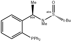 S(R)]-N-[(1R)-1-[2-(Diphenylphosphino)phenyl]ethyl]-N,2-dimethyl-2-propanesulfinamide Struktur