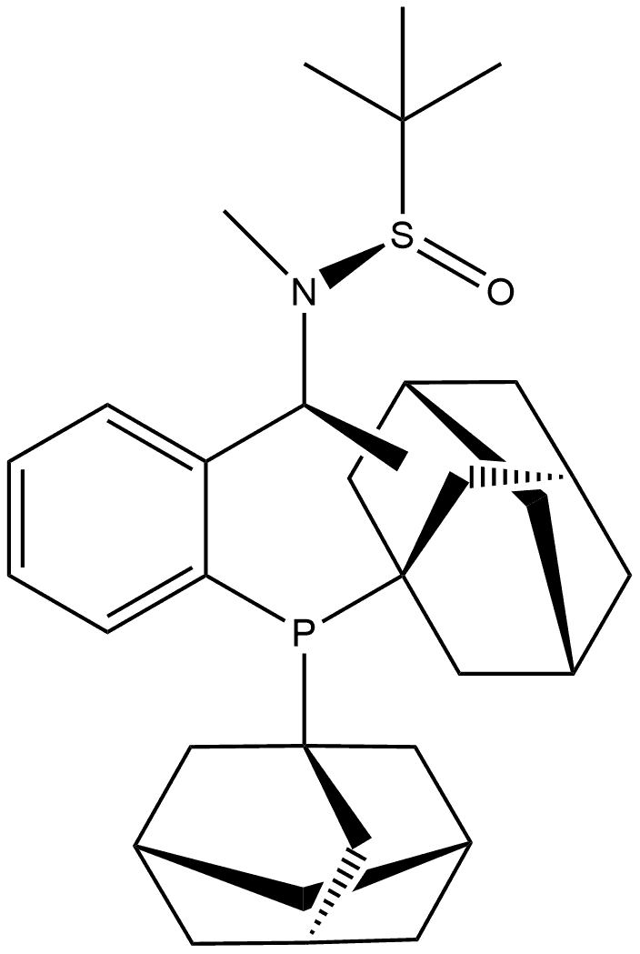 [S(R)]-N-[(1S)-1-[2-(Diadamantanphosphino)phenyl]ethyl]-N,2-dimethyl-2-propanesulfinamide Struktur