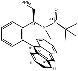 [S(R)]-N-[(1S)-1-[2-(9-Anthracenyl)phenyl]-2-(diphenylphosphino)ethyl]-N,2-dimethyl-2-propanesulfinamide Struktur