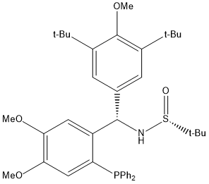 [S(R)]-N-[(S)-(3,5-Di-tert-butyl-4-methoxyphenyl)[2-(diphenylphosphino)-4,5-dimethoxyphenyl]-2-methyl-2-propanesulfinamide Struktur