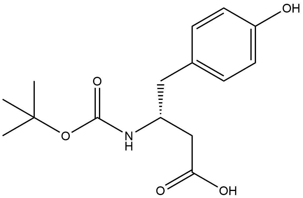 Benzenebutanoic acid, -[[(1,1-dimethylethoxy)carbonyl]amino]-4-hydroxy-, (R)- Struktur