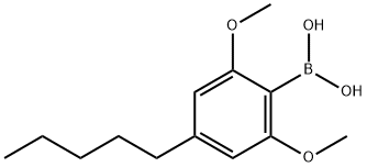 Boronic acid, B-(2,6-dimethoxy-4-pentylphenyl)- Struktur