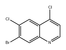 Quinoline, 7-bromo-4,6-dichloro- Struktur