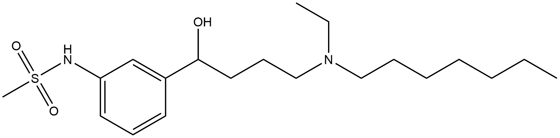 Methanesulfonamide, N-[3-[4-(ethylheptylamino)-1-hydroxybutyl]phenyl]- Struktur