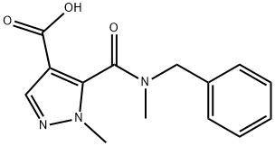 5-(Benzyl(methyl)carbamoyl)-1-methyl-1H-pyrazole-4-carboxylic acid Struktur