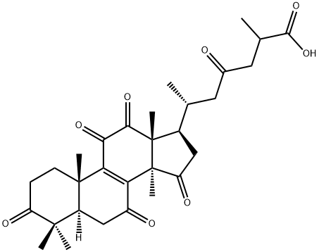 Lanost-8-en-26-oic acid, 3,7,11,12,15,23-hexaoxo- (9CI) Struktur