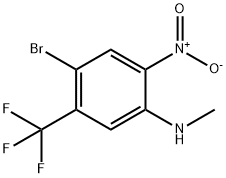 Benzenamine, 4-bromo-N-methyl-2-nitro-5-(trifluoromethyl)- Struktur