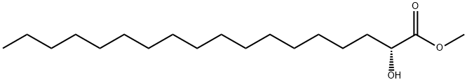 Octadecanoic acid, 2-hydroxy-, methyl ester, (2R)- Struktur