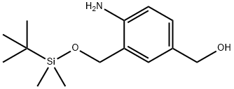 (4-Amino-3-(((tert-butyldimethylsilyl)oxy)methyl)phenyl)methanol Struktur