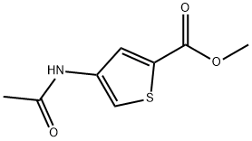 2-Thiophenecarboxylic acid, 4-(acetylamino)-, methyl ester Struktur