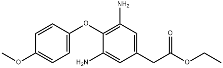 Benzeneacetic acid, 3,5-diamino-4-(4-methoxyphenoxy)-, ethyl ester