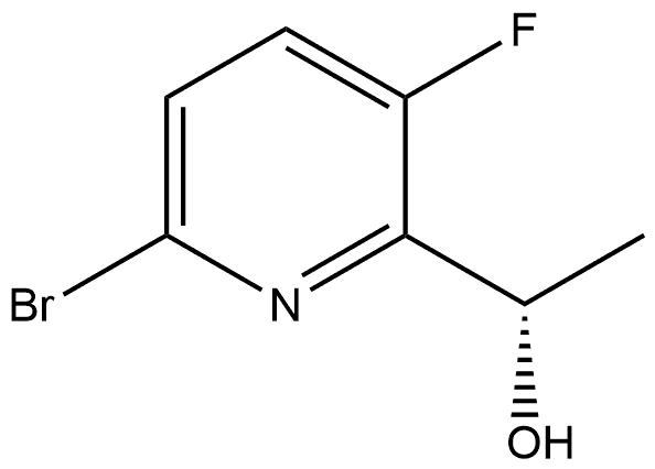 2-Pyridinemethanol, 6-bromo-3-fluoro-α-methyl-, (αS)- Struktur