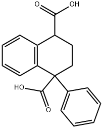 1,4-Naphthalenedicarboxylic acid, 1,2,3,4-tetrahydro-1-phenyl- Struktur