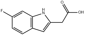 2-(6-fluoro-1H-indol-2-yl)acetic acid Struktur