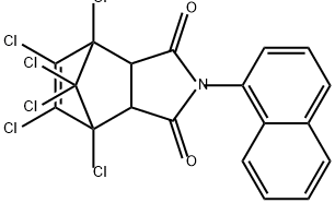 4,7-Methano-1H-isoindole-1,3(2H)-dione, 4,5,6,7,8,8-hexachloro-3a,4,7,7a-tetrahydro-2-(1-naphthalenyl)- Struktur