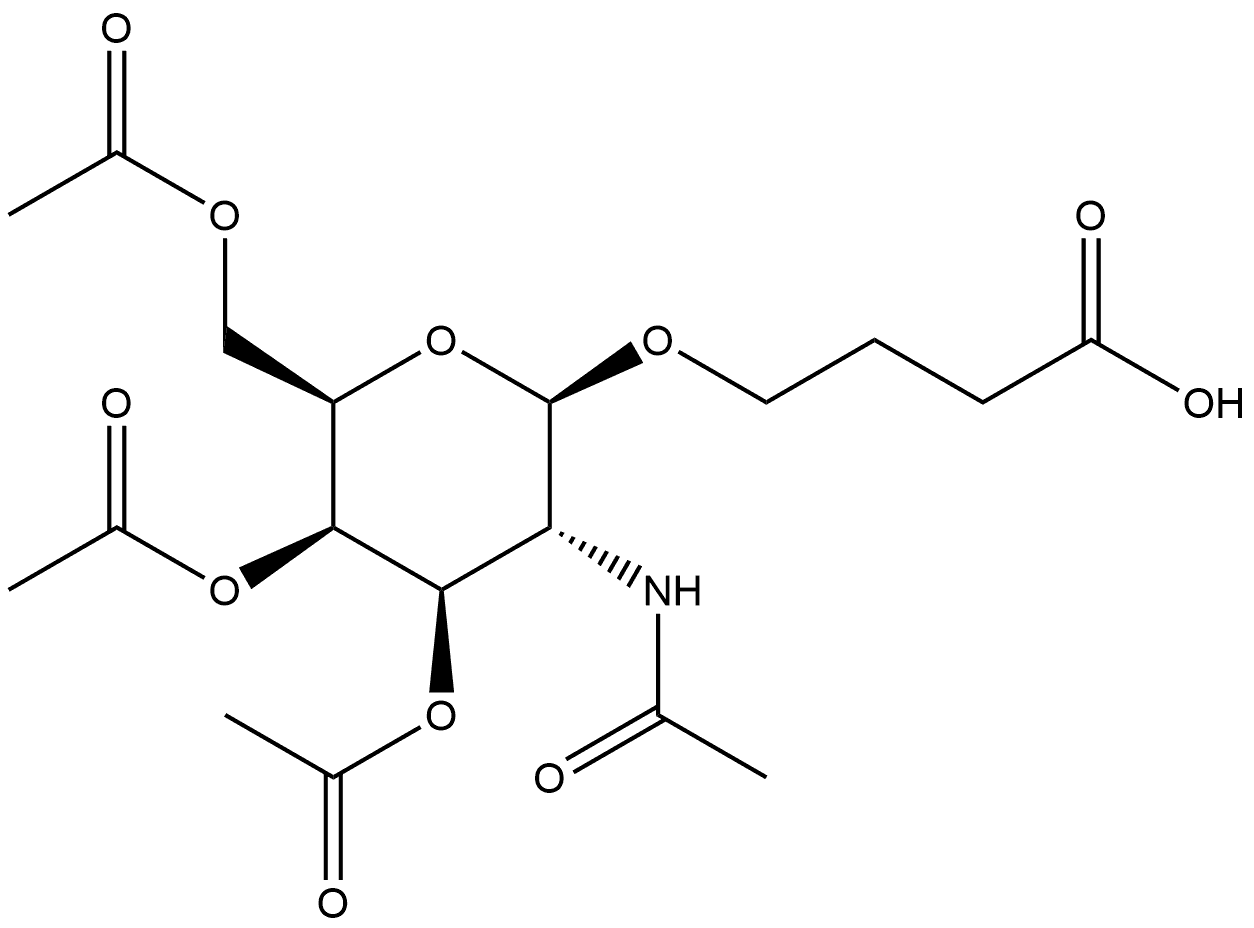 Butanoic acid, 4-[[3,4,6-tri-O-acetyl-2-(acetylamino)-2-deoxy-β-D-galactopyranosyl]oxy]- Struktur