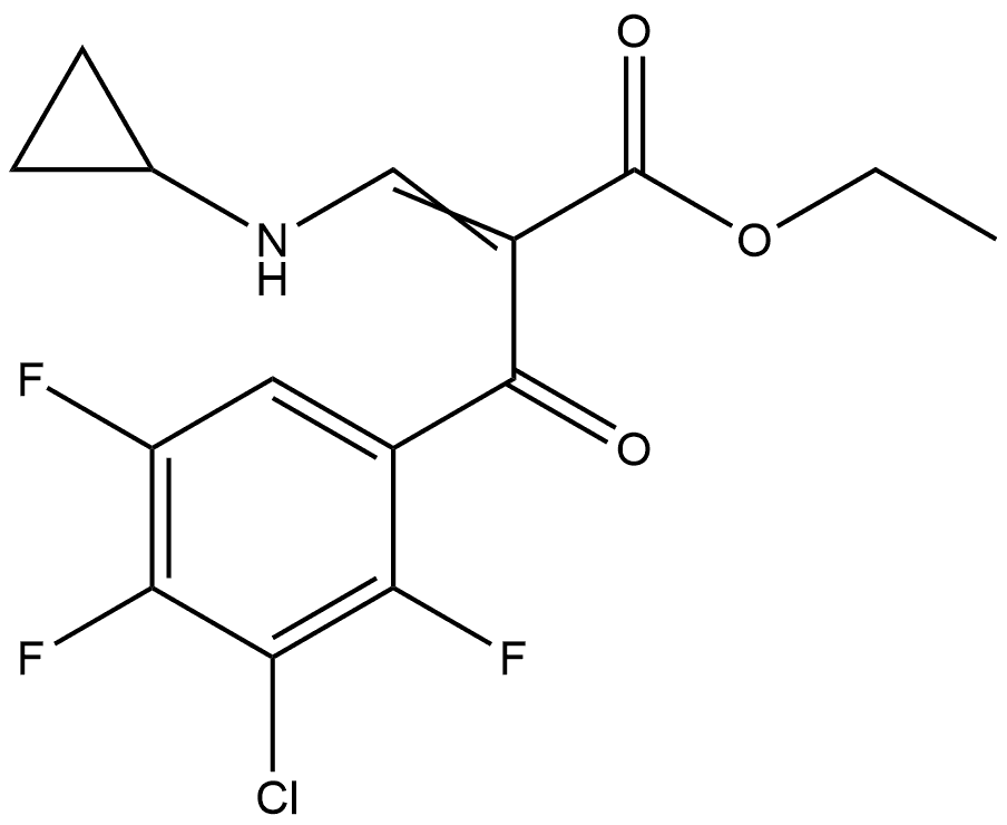 Benzenepropanoic acid, 3-chloro-α-[(cyclopropylamino)methylene]-2,4,5-trifluoro-β-oxo-, ethyl ester