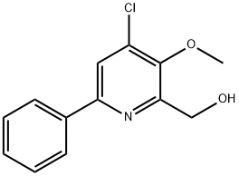 2-Pyridinemethanol, 4-chloro-3-methoxy-6-phenyl- Struktur