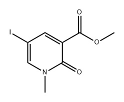 3-Pyridinecarboxylic acid, 1,2-dihydro-5-iodo-1-methyl-2-oxo-, methyl ester Struktur