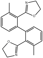 Oxazole, 2,2'-(3,3'-dimethyl[1,1'-biphenyl]-2,2'-diyl)bis[4,5-dihydro- Struktur