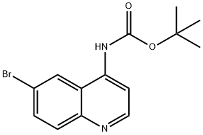 Carbamic acid, N-(6-bromo-4-quinolinyl)-, 1,1-dimethylethyl ester Struktur