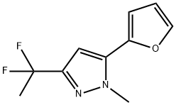 3-(1,1-Difluoroethyl)-5-(2-furanyl)-1-methyl-1H-pyrazole Struktur