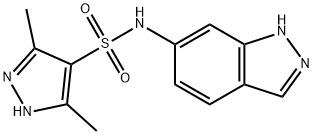 1H-Pyrazole-4-sulfonamide, N-1H-indazol-6-yl-3,5-dimethyl- Struktur