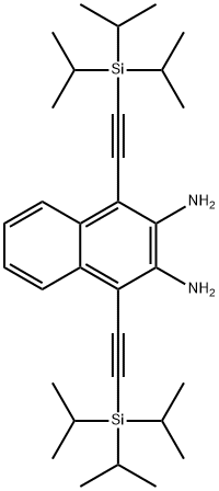 2,3-Naphthalenediamine, 1,4-bis[2-[tris(1-methylethyl)silyl]ethynyl]- Struktur