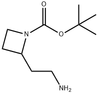 2-(2-Amino-ethyl)-azetidine-1-carboxylic acid tert-butyl ester Struktur