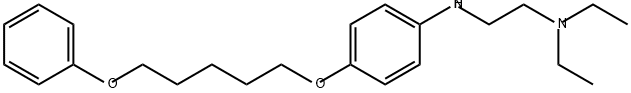 1,2-Ethanediamine, N1,N1-diethyl-N2-[4-[(5-phenoxypentyl)oxy]phenyl]- Struktur