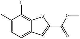 Benzo[b]thiophene-2-carboxylic acid, 7-fluoro-6-methyl-, methyl ester Struktur