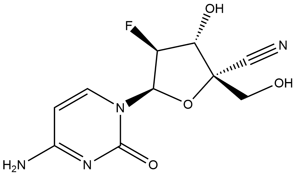 1-(4-Amino-2-oxo-1(2H)-pyrimidinyl)-1,2-dideoxy-2-fluoro-4-C-(hydroxymethyl)-α-L-xylofuranurononitrile