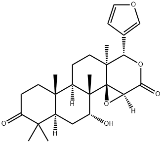 (13α,17aα)-14β,15β:21,23-Diepoxy-7α-hydroxy-4,4,8-trimethyl-17-oxa-D-homo-24-nor-5α-chola-20,22-diene-3,16-dione Struktur