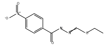 Benzoic acid, 4-nitro-, 2-(ethoxymethylene)hydrazide Struktur