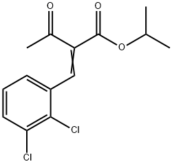 Butanoic acid, 2-[(2,3-dichlorophenyl)methylene]-3-oxo-, 1-methylethyl ester Struktur