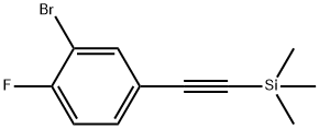 Benzene, 2-bromo-1-fluoro-4-[2-(trimethylsilyl)ethynyl]- Struktur