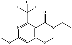 3-Pyridinecarboxylic acid, 4,6-dimethoxy-2-(trifluoromethyl)-, ethyl ester Struktur