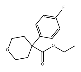 2H-Pyran-4-carboxylic acid, 4-(4-fluorophenyl)tetrahydro-, ethyl ester Struktur