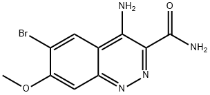 3-Cinnolinecarboxamide, 4-amino-6-bromo-7-methoxy- Struktur