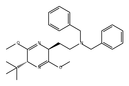 Pyrazineethanamine, 5-(1,1-dimethylethyl)-2,5-dihydro-3,6-dimethoxy-N,N-bis(phenylmethyl)-, (2S-trans)- (9CI)