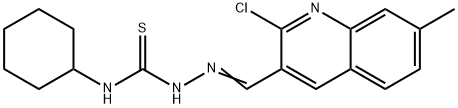 Hydrazinecarbothioamide, 2-[(2-chloro-7-methyl-3-quinolinyl)methylene]-N-cyclohexyl- Struktur