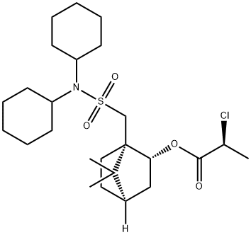 Propanoic acid, 2-chloro-, (1S,2R,4R)-1-[[(dicyclohexylamino)sulfonyl]methyl]-7,7-dimethylbicyclo[2.2.1]hept-2-yl ester, (2S)-