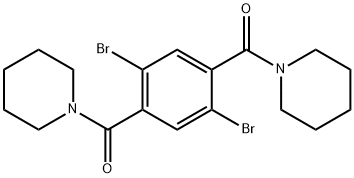 Methanone, 1,1'-(2,5-dibromo-1,4-phenylene)bis[1-(1-piperidinyl)- Struktur