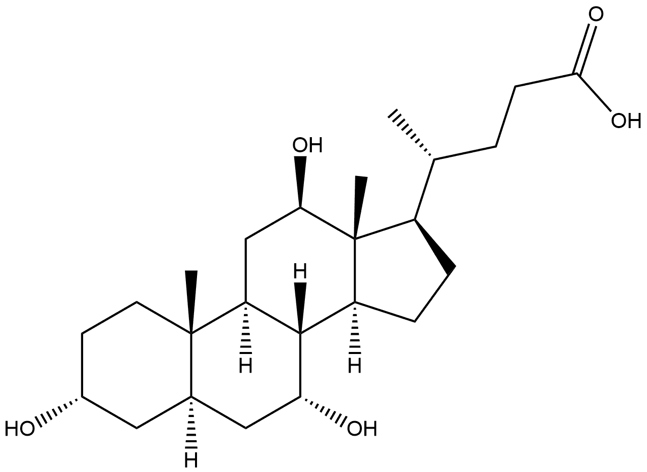 (3α,5α,7α,12β)-3,7,12-Trihydroxycholan-24-oic Acid Struktur